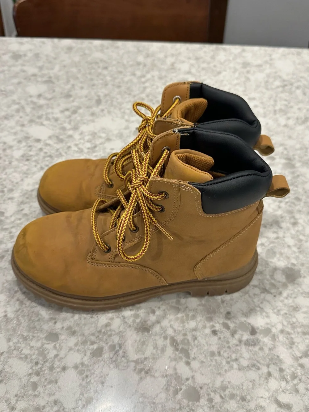 KIDS SIZE 4 Tan Work Boots